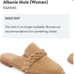 Kaansas Albania Mule Almond Suede